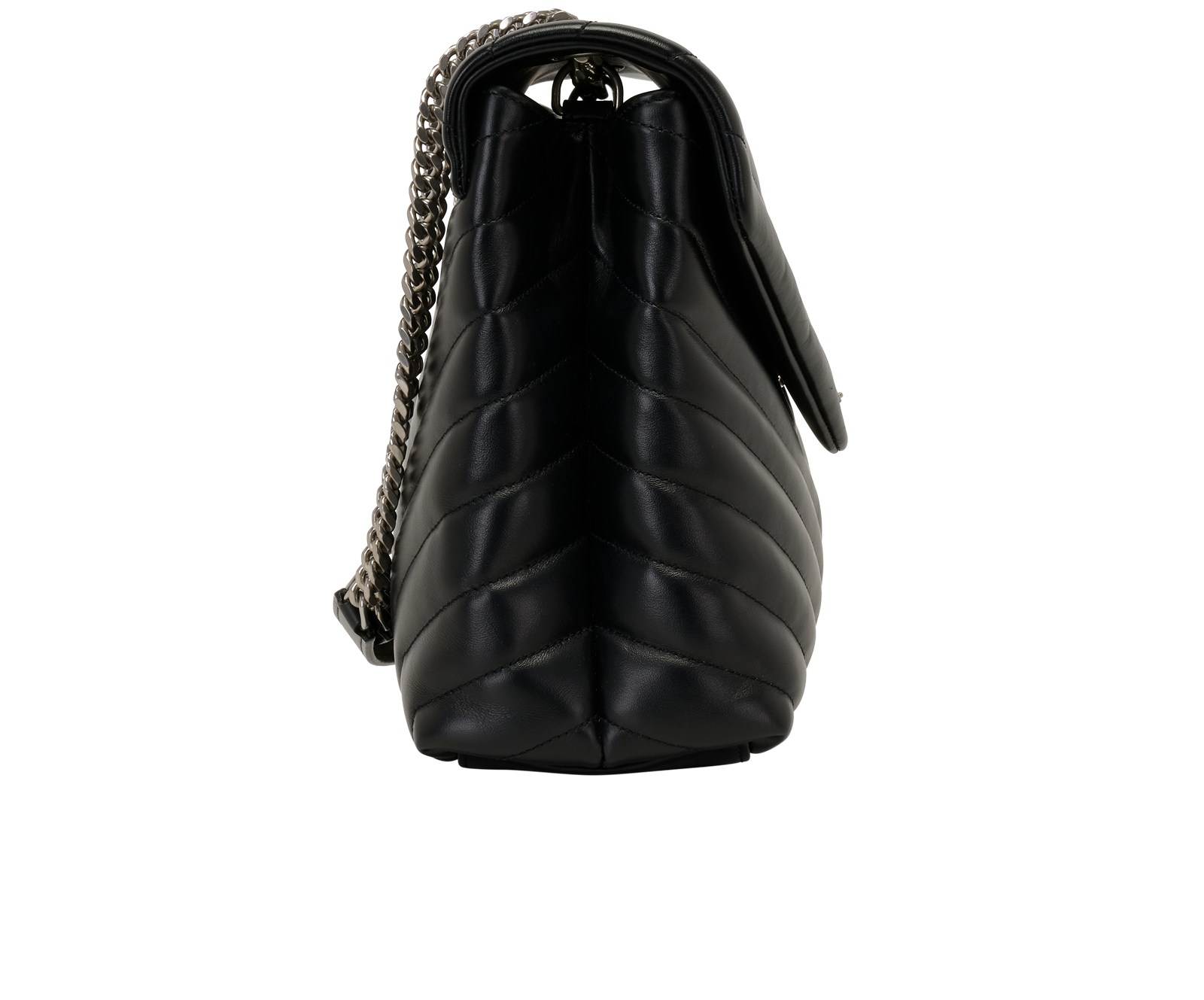 Lou Lou Medium, &pound;1,200, Handbags, Black, Leather, Side view